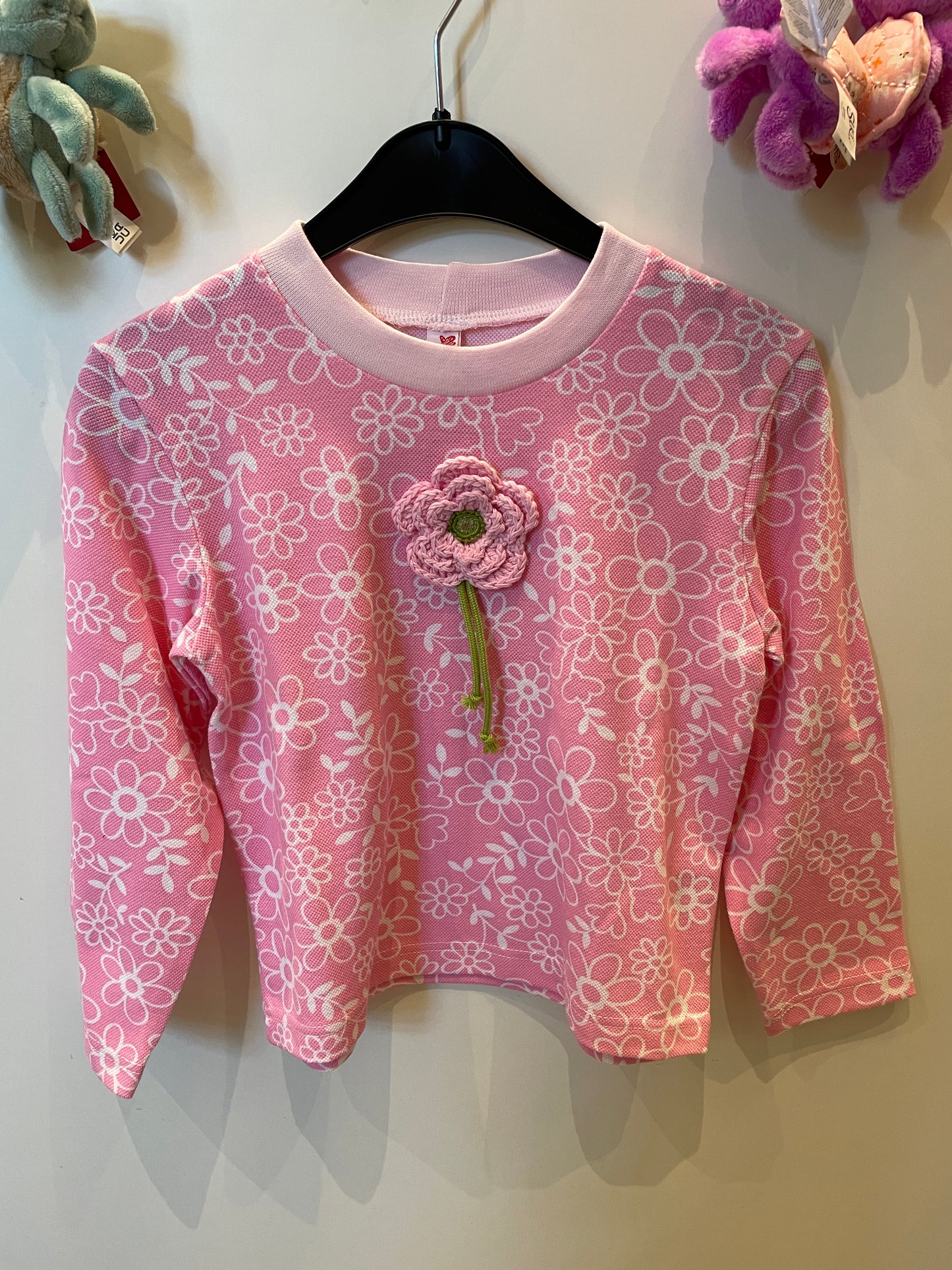 Langarmshirt rosa/blume