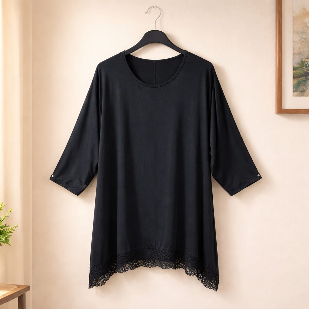 Longshirt mit Spitze