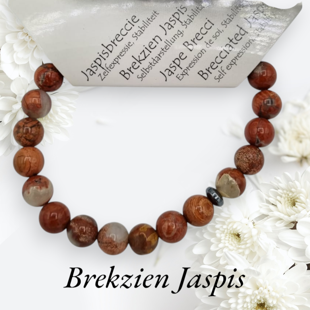 Edelsteinarmband - Brekzien-Jaspis