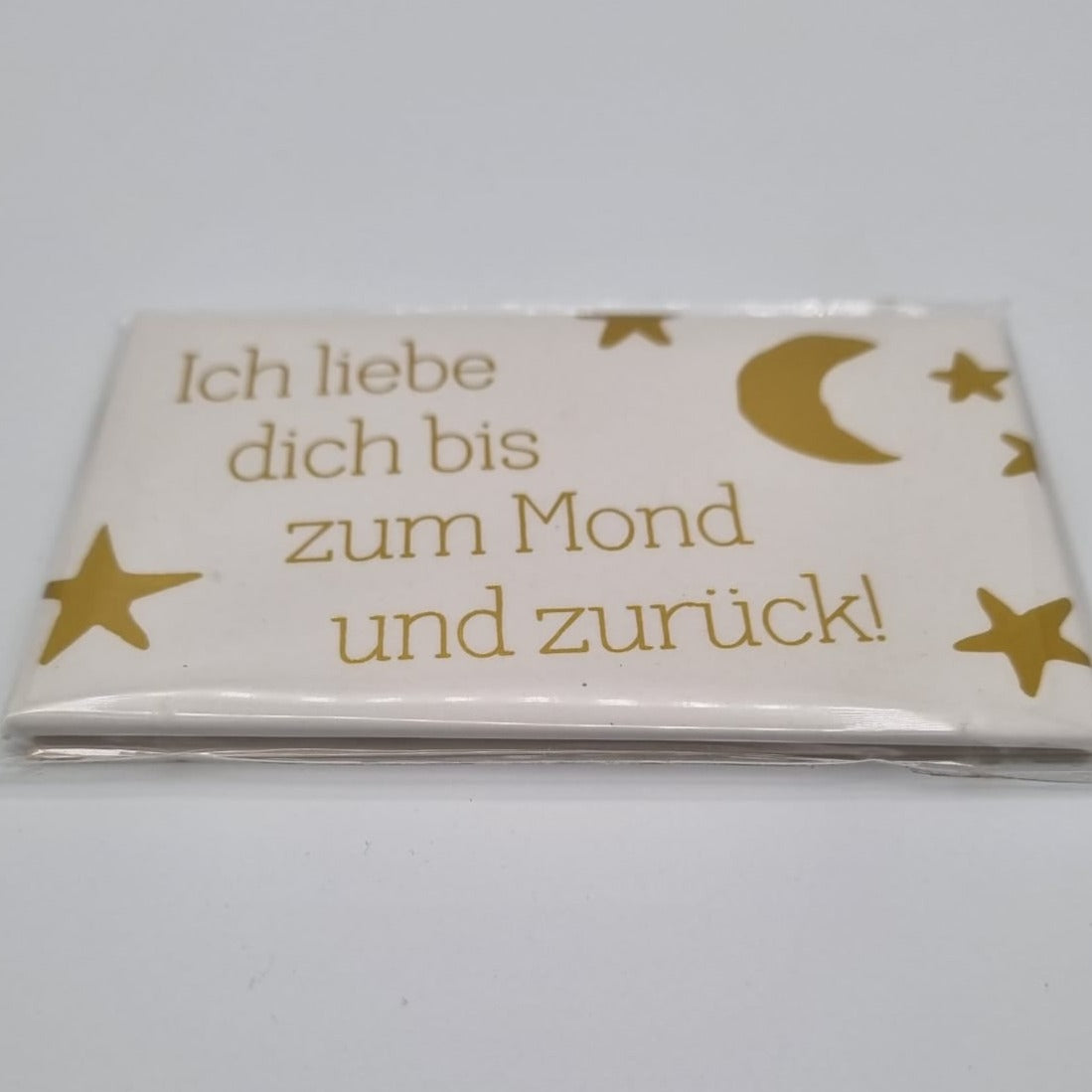 Magnet mit Goldfolie - Ich liebe dich bis zum Mond...