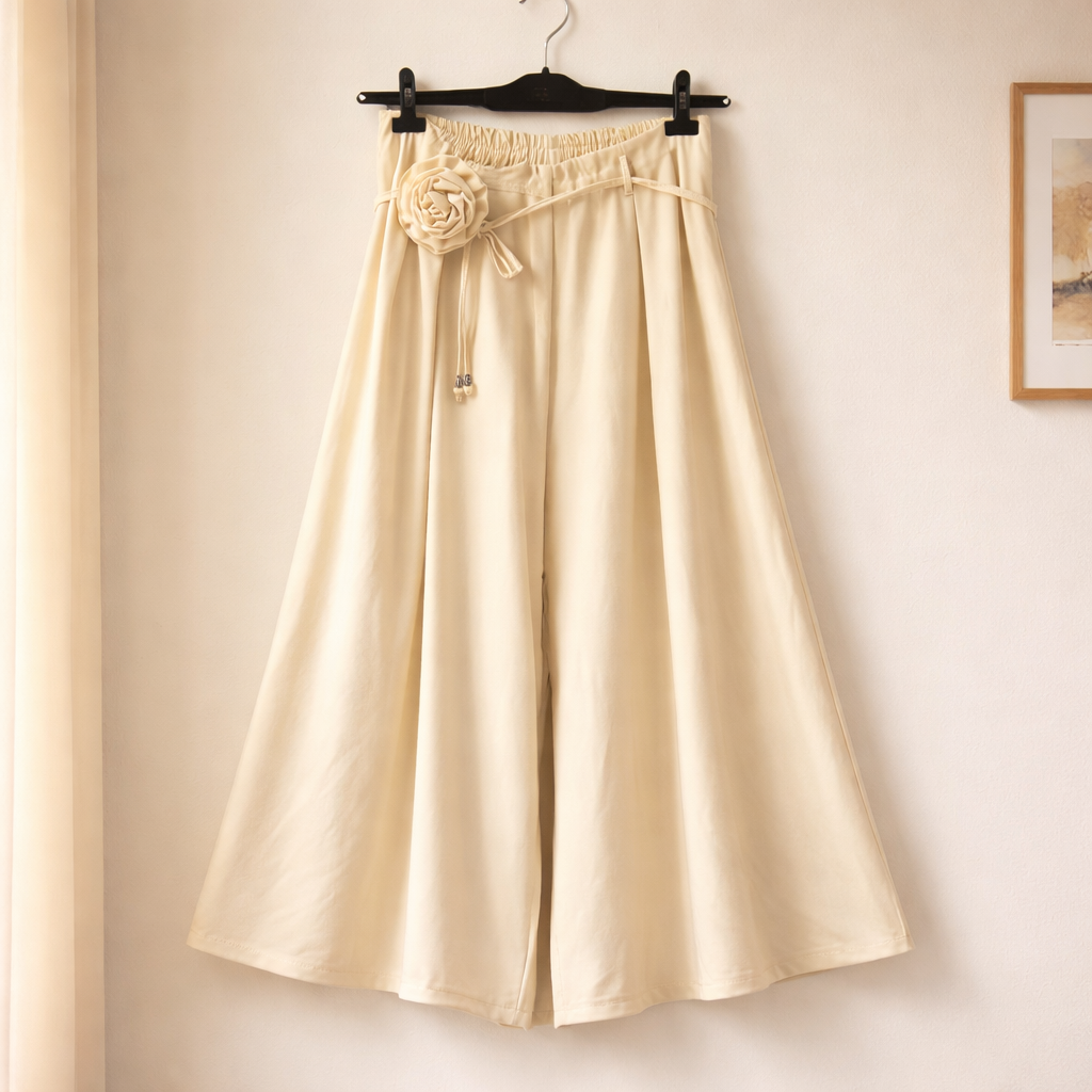 Elegante Hose mit Blumengürtel