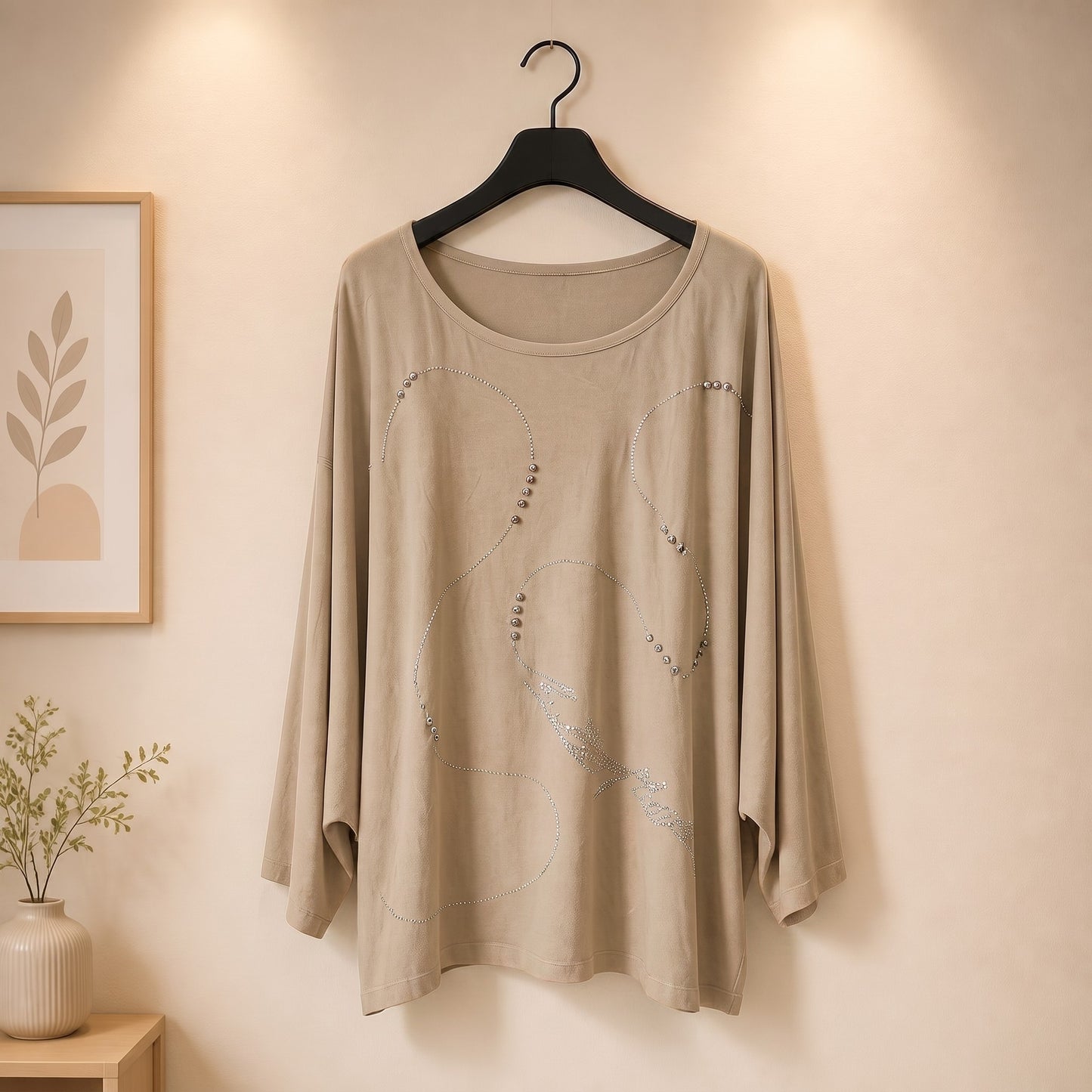 Fledermaus Shirt mit Strass