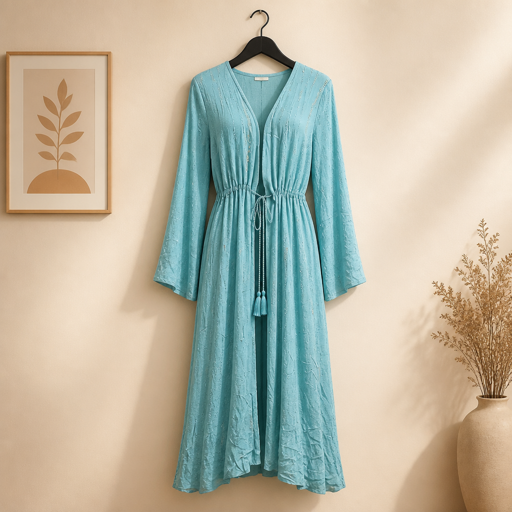 Strand Kimono mit Lurex