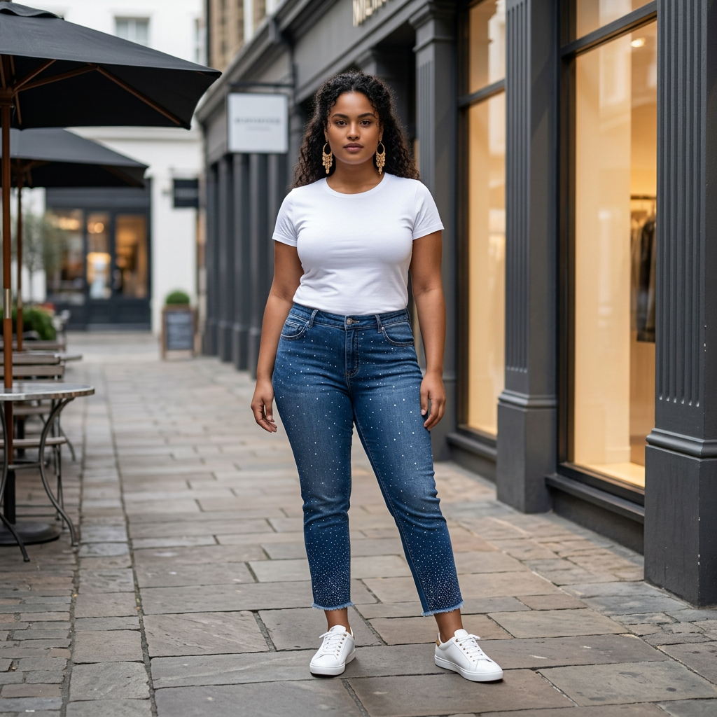 G-Smack 7/8 Jeans mit Strass