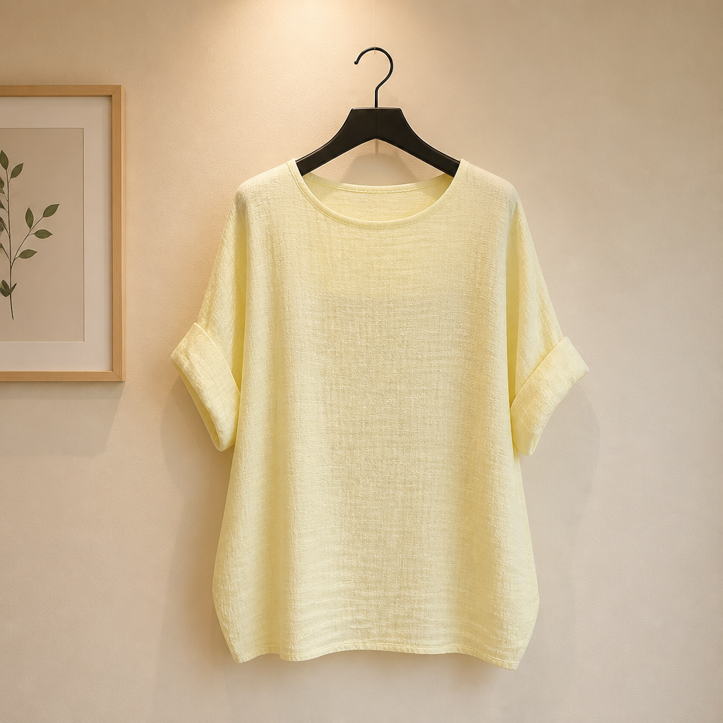 Baumwoll Shirt in Leinenoptok