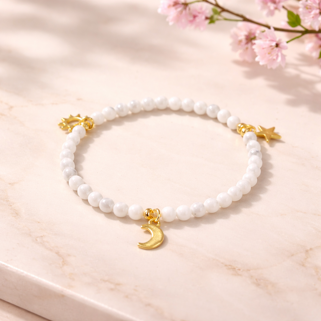 Armband Mondstein 4mm