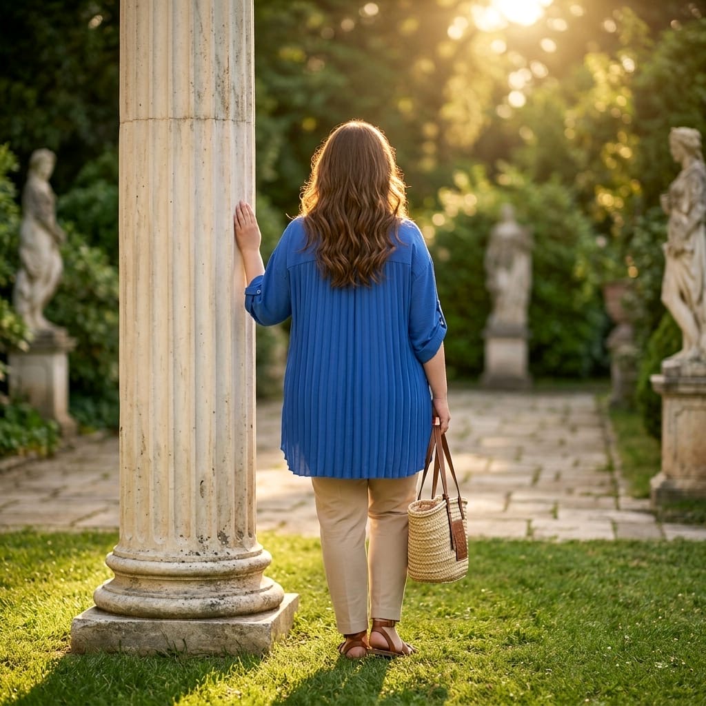Bluse mit Detail am Rücken