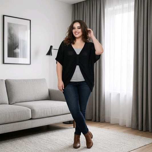 Feinstrick kurzarm Pulli