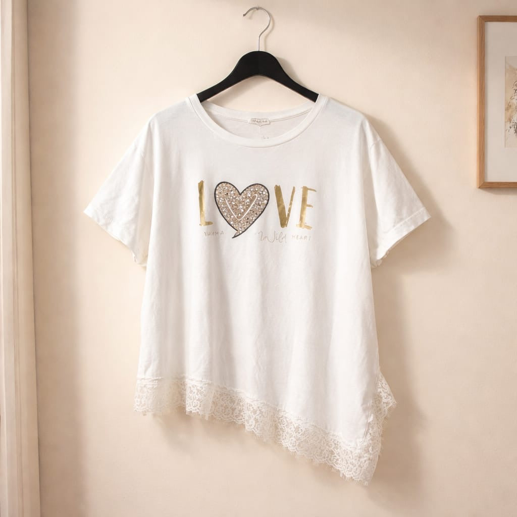 Shirt mit Spitze