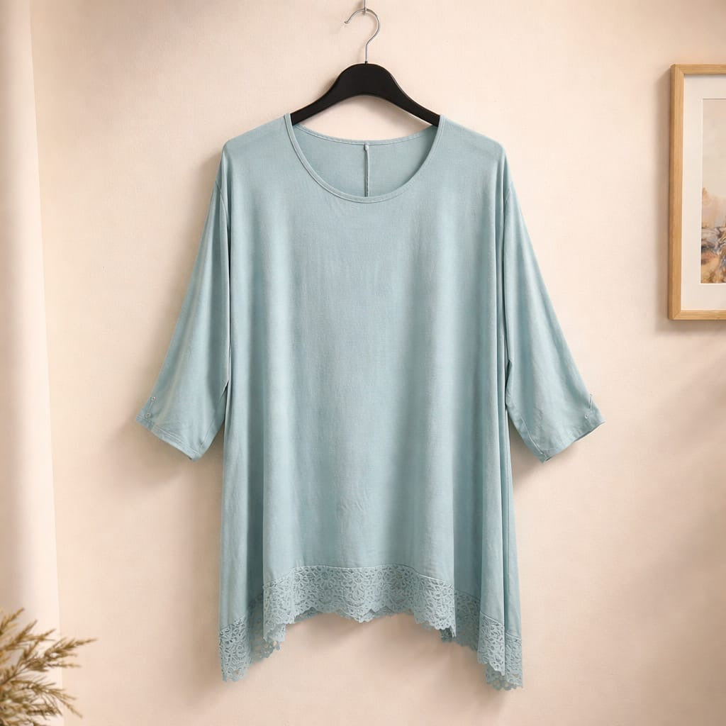 Longshirt mit Spitze