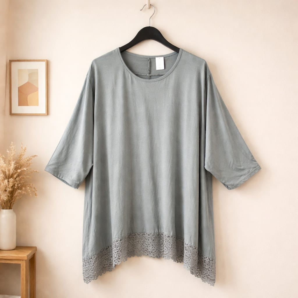 Longshirt mit Spitze