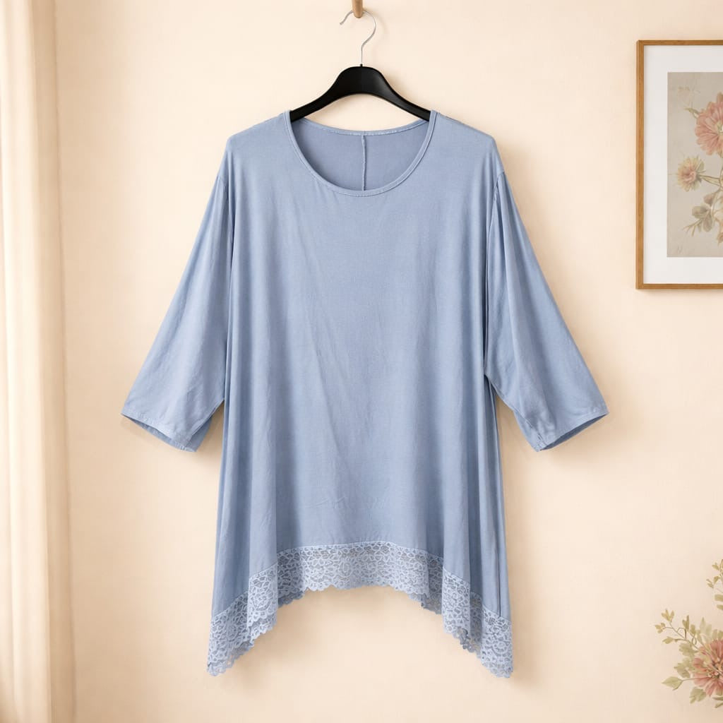 Longshirt mit Spitze