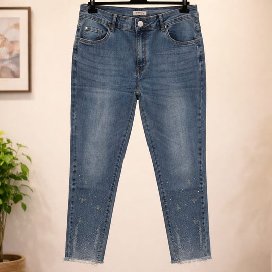 7/8 Jeans mit Glitzer