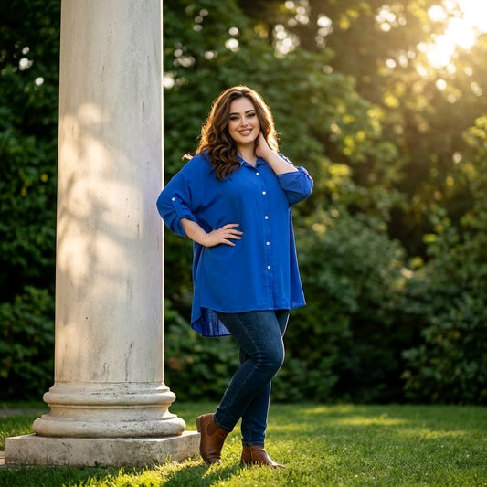 Bluse mit Detail am Rücken