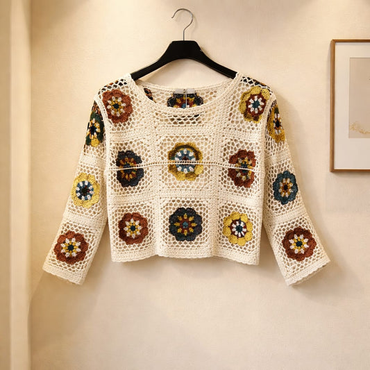 Kurzer Häkelpullover