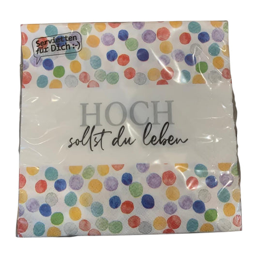 Lunch Serviette "Hoch sollst du leben"