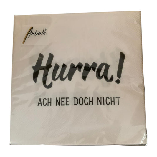 Lunch Serviette "Hurra! Ach nee doch nicht"
