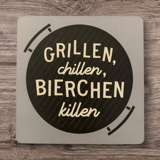 Untersetzer „Grillen, chillen,…“