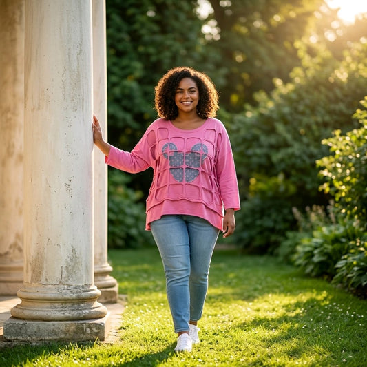 Langarm Shirt mit Cutoutoverlay