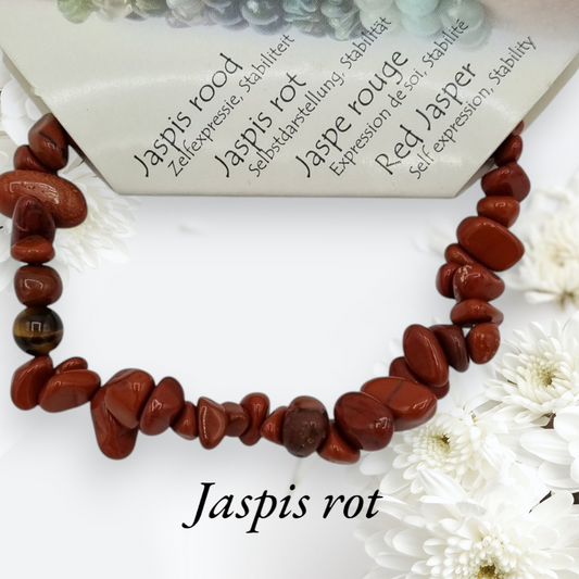 Edelsteinarmband - Jaspis rot