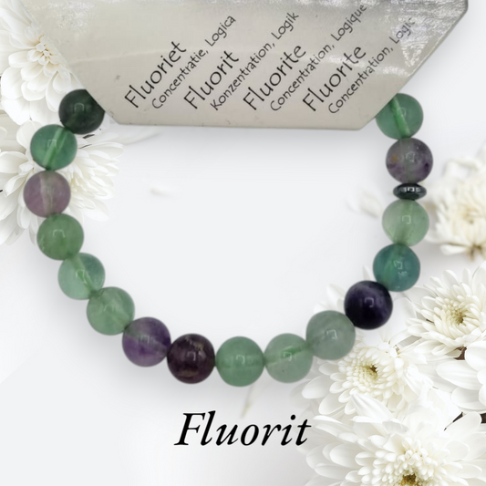 Edelsteinarmband - Regenbogenfluorit