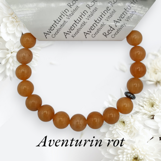 Edelsteinarmband - Aventurin rot - unisex