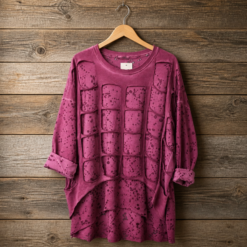 Longshirt mit Gitteroverlay
