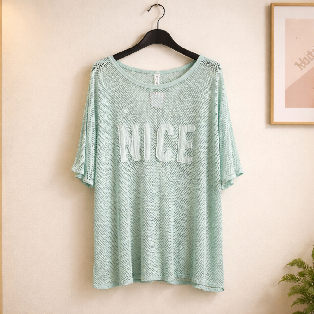 Lochshirt "NICE"
