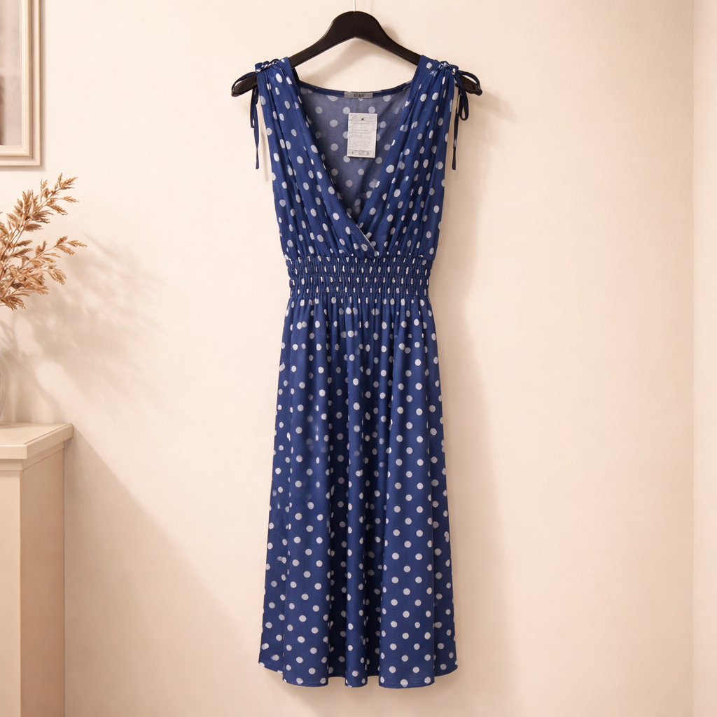 Maxikleid mit Polkadots