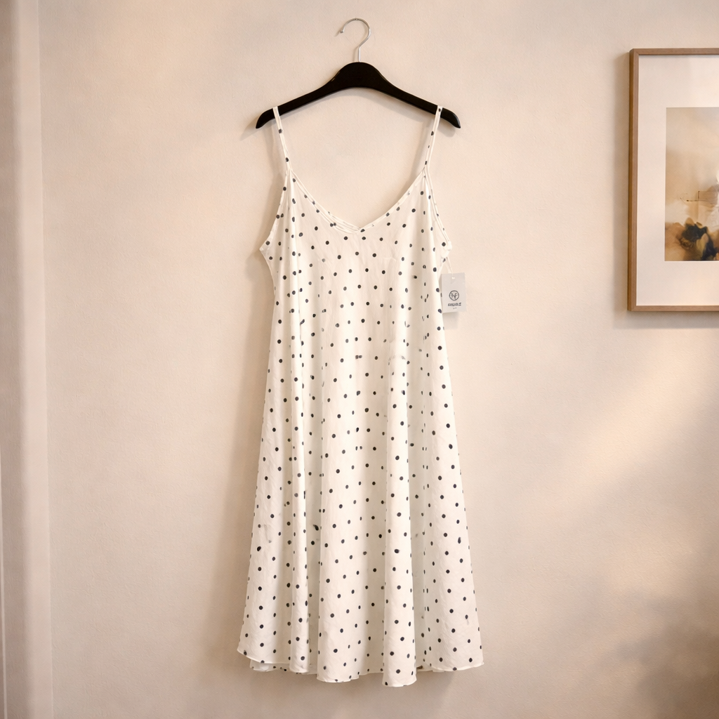 Maxi Kleid mit Polkadots A-Linie