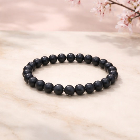 Obsidian Armband matt 8mm