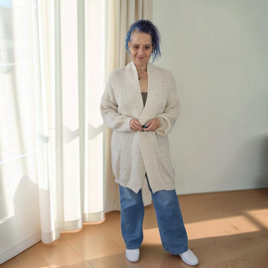 Strick Cardigan mit Knopf
