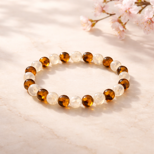 Armband Bernstein mit Citrin 6mm
