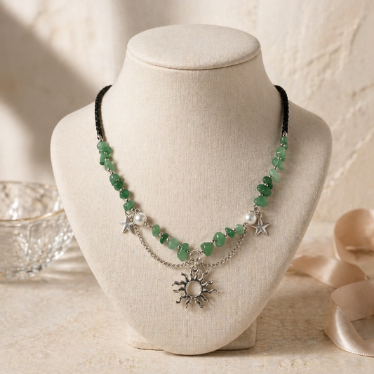 Kette Aventurin mit Sonne