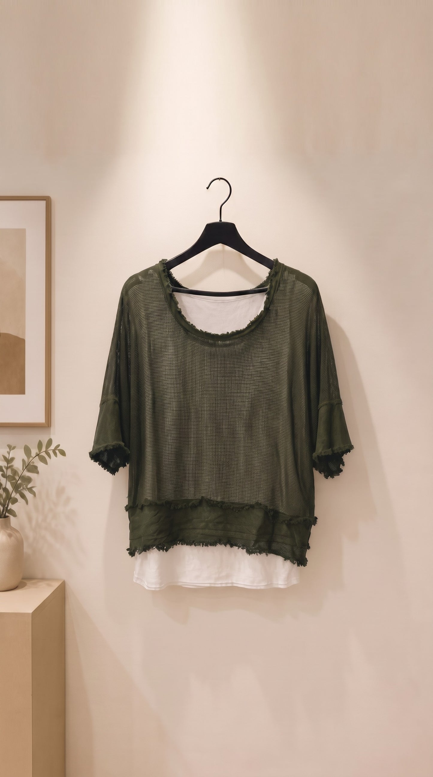 Lässiges Netzshirt mit Top