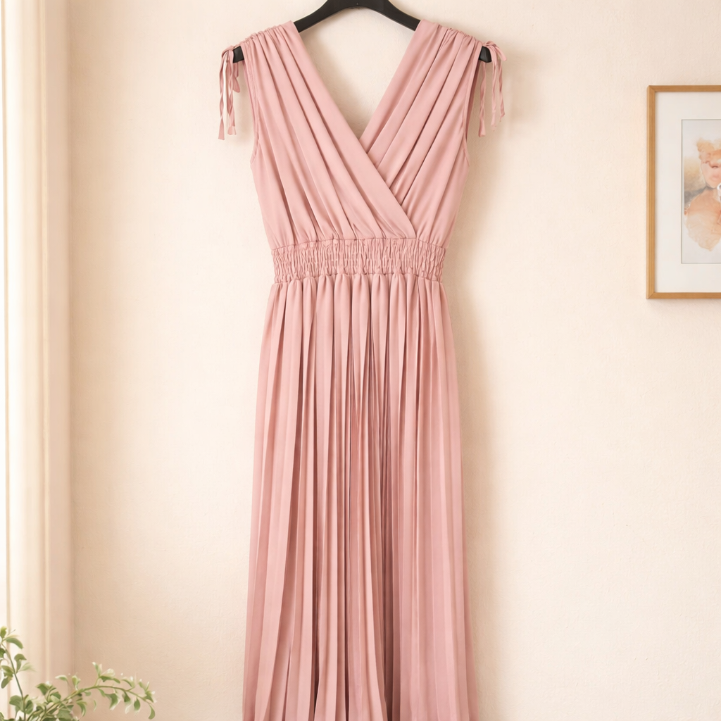Kleid mit plissee Rock