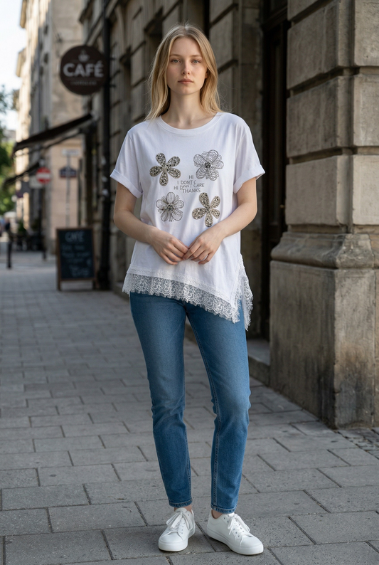 Shirt mit Spitze