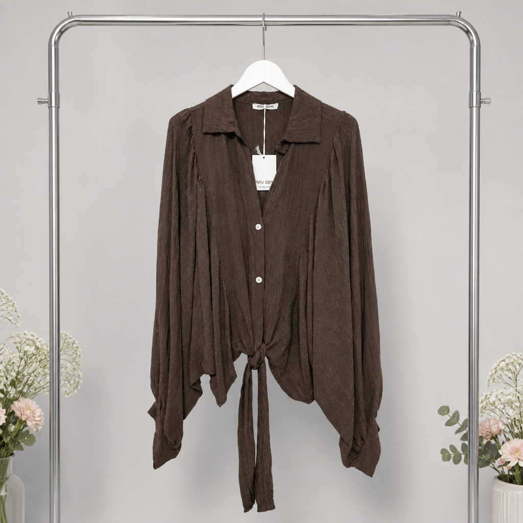 Lässige Bluse mit Schimmereffekt