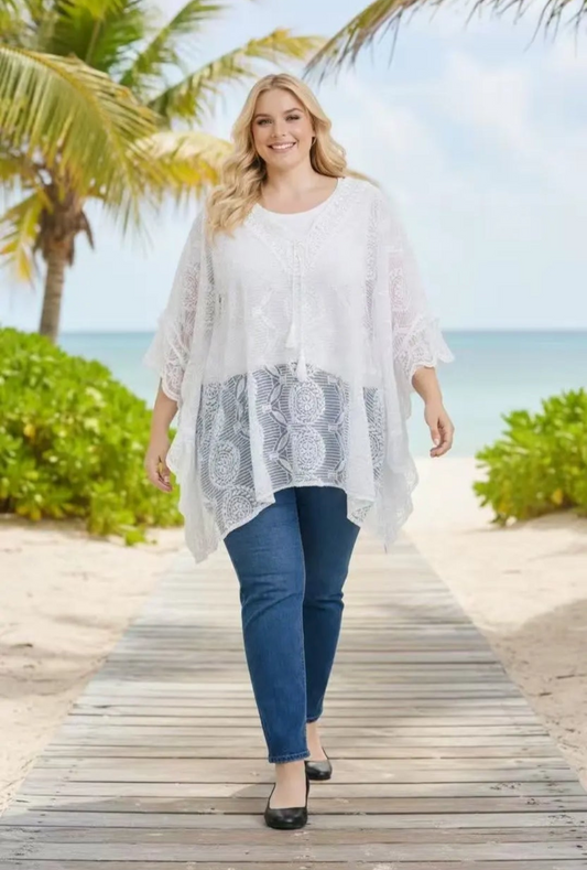 Leichte Tunika mit Bändchen