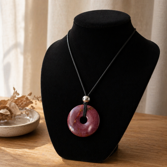 Kette mit Mookait Donut 3,5cm