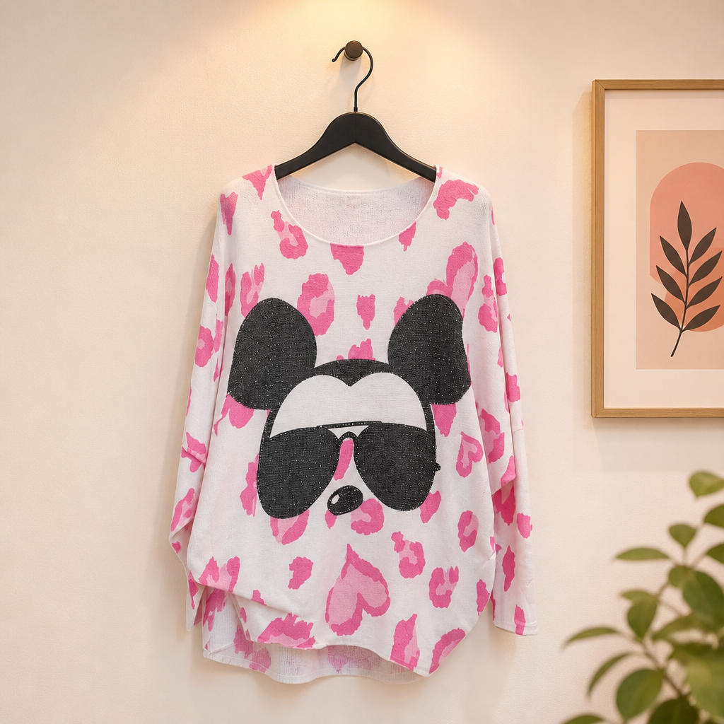Feinstrick Pulli "M. Mouse"