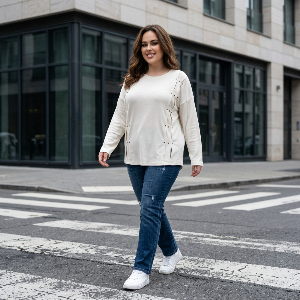 Sweatshirt mit raffinierten Details
