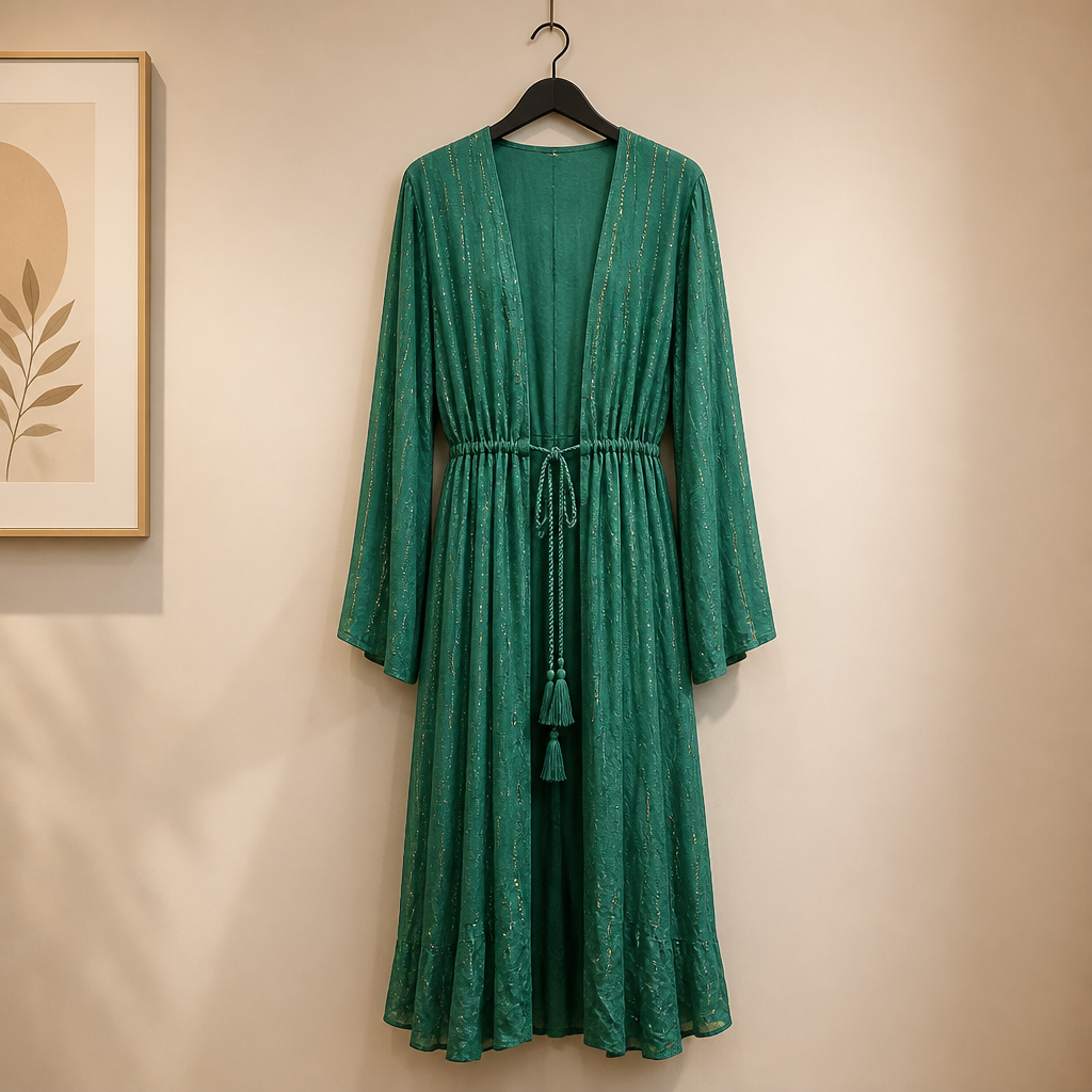 Strand Kimono mit Lurex