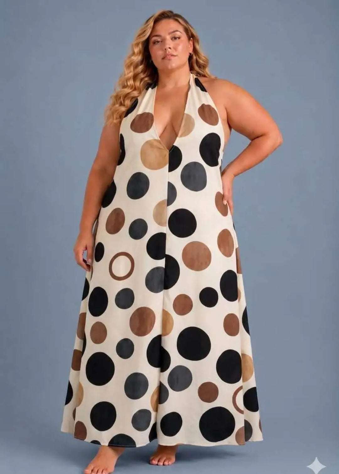 Neckholder Kleid Big Dots
