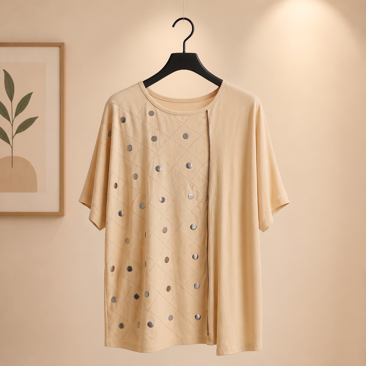 Shirt mit Nieten und Strass