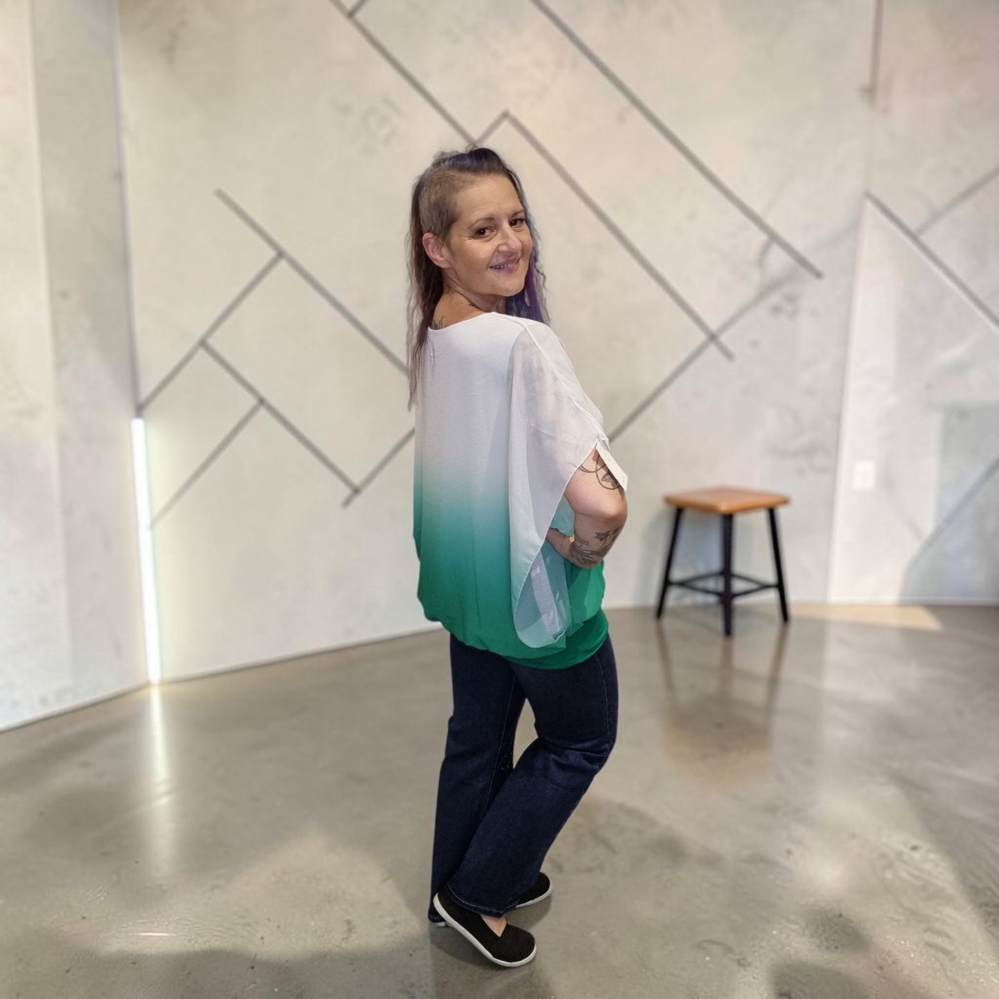 Schmetterlingsbluse "curvy"