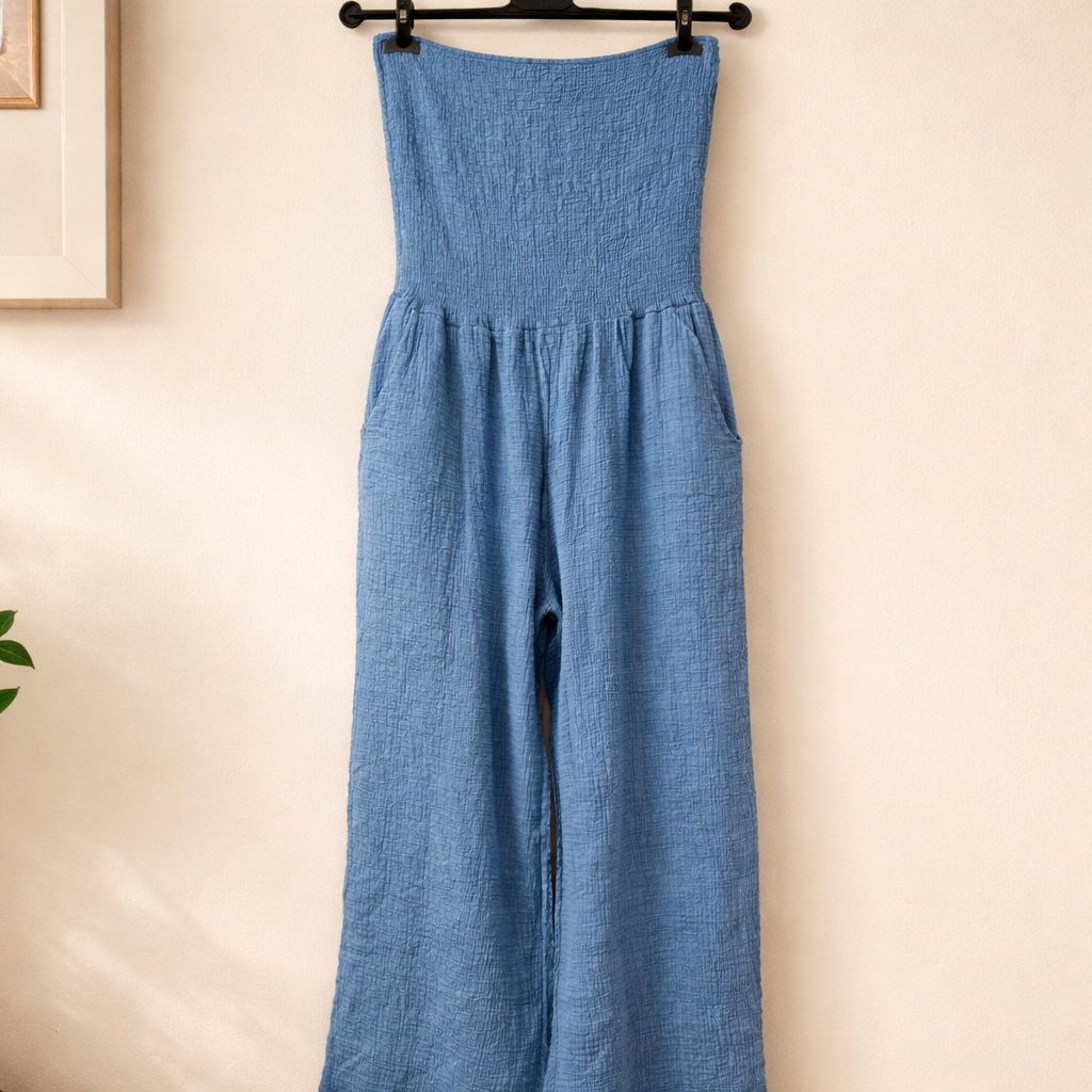 Musselin Jumper mit Taschen