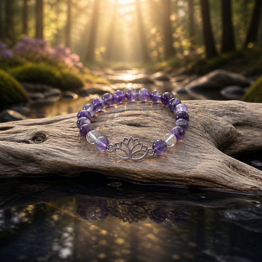 Chevron Amethyst 8mm