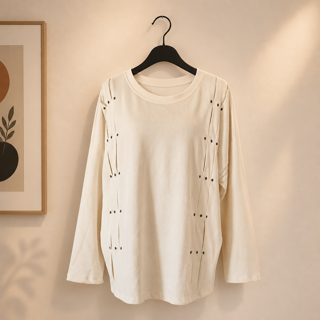 Sweatshirt mit raffinierten Details