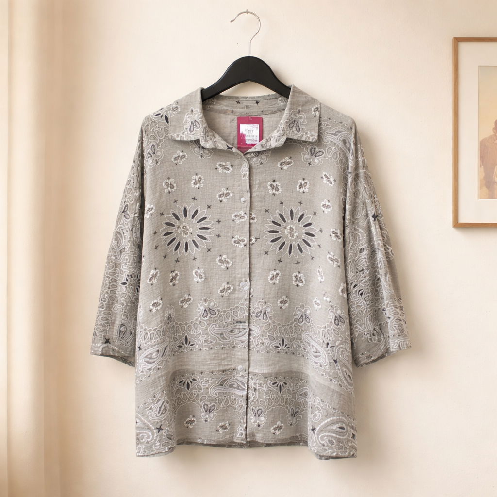 Musselin Bluse mit Print